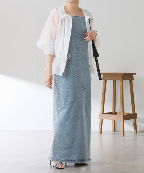 COLLAGE GALLARDAGALANTE（コラージュガリャルダガランテ）の「リップストップシアーパーカー（マウンテンパーカー・レディース・ブルー/ホワイト・FREE）」の11枚目の写真