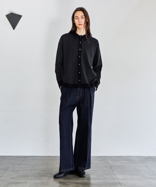 HARE（ハレ）の「コモンガラニットシャツ(HARE)（ニット/セーター・メンズ・ブラック/ブラウン・FREE）」の3枚目の写真