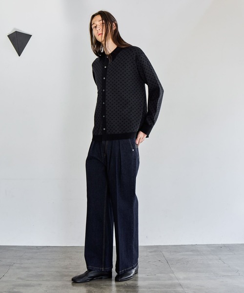 HARE（ハレ）の「コモンガラニットシャツ(HARE)（ニット/セーター・メンズ・ブラック/ブラウン・FREE）」の5枚目の写真