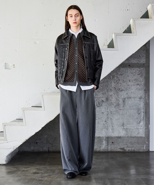 HARE（ハレ）の「コモンガラニットシャツ(HARE)（ニット/セーター・メンズ・ブラック/ブラウン・FREE）」の6枚目の写真