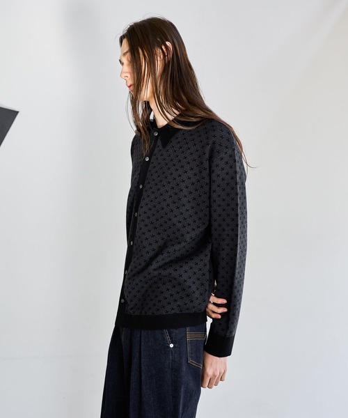 HARE（ハレ）の「コモンガラニットシャツ(HARE)（ニット/セーター・メンズ・ブラック/ブラウン・FREE）」の13枚目の写真