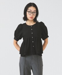 シアー ティアード ハーフスリーブ シャツ 26SS ショート丈 半袖シャツ