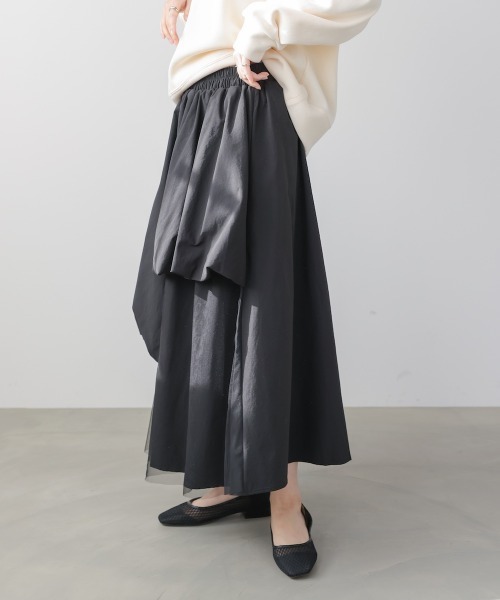 Bou Jeloud（ブージュルード）の「アシメレイヤードスカート（スカート・レディース・ブラック/アイボリー・FREE）」の16枚目の写真