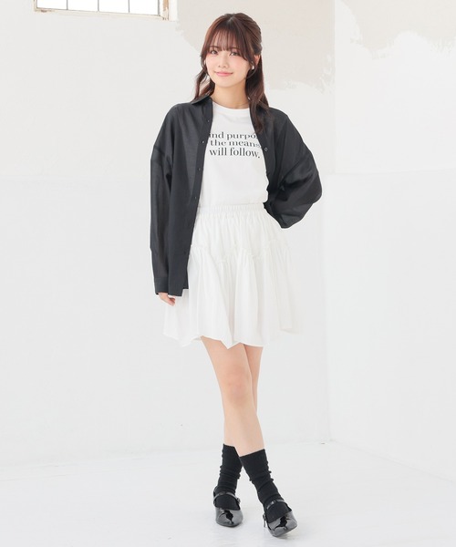 Honeys(ハニーズ)の「裏地パンツ付ミニスカート(スカート・キッズ・ブラック/ホワイト/ブラウン・S/M/L/150cm)」の5枚目の写真