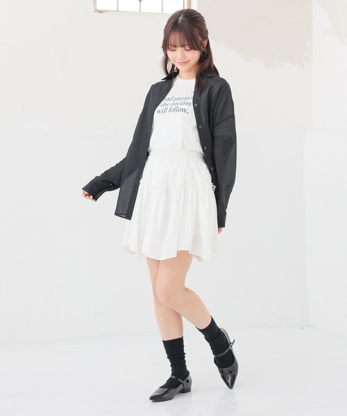 Honeys(ハニーズ)の「裏地パンツ付ミニスカート(スカート・キッズ・ブラック/ホワイト/ブラウン・S/M/L/150cm)」の6枚目の写真