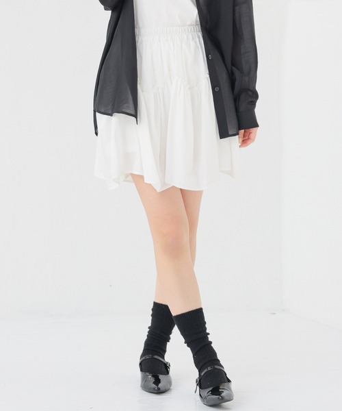Honeys(ハニーズ)の「裏地パンツ付ミニスカート(スカート・キッズ・ブラック/ホワイト/ブラウン・S/M/L/150cm)」の9枚目の写真