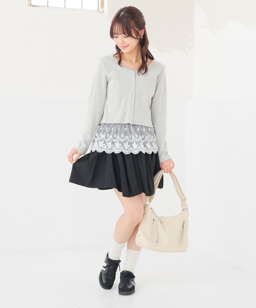 Honeys(ハニーズ)の「裏地パンツ付ミニスカート(スカート・キッズ・ブラック/ホワイト/ブラウン・S/M/L/150cm)」の10枚目の写真