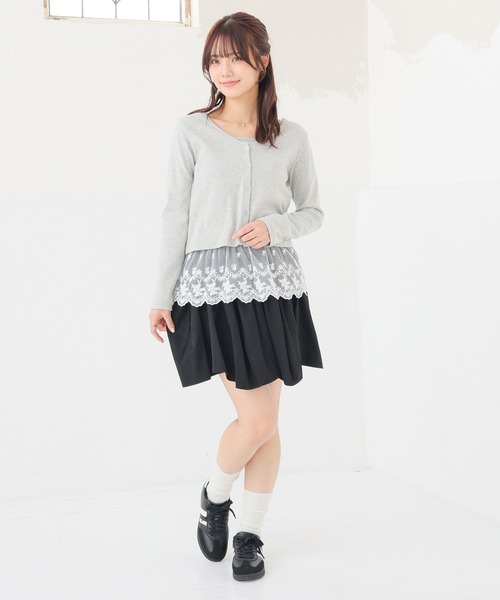 Honeys(ハニーズ)の「裏地パンツ付ミニスカート(スカート・キッズ・ブラック/ホワイト/ブラウン・S/M/L/150cm)」の12枚目の写真