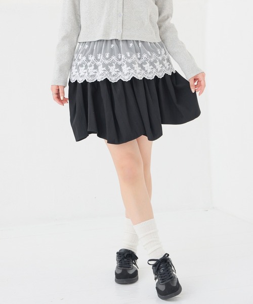 Honeys(ハニーズ)の「裏地パンツ付ミニスカート(スカート・キッズ・ブラック/ホワイト/ブラウン・S/M/L/150cm)」の13枚目の写真