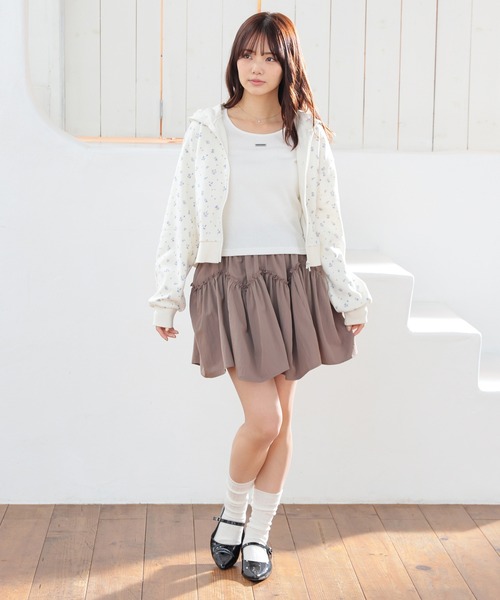 Honeys(ハニーズ)の「裏地パンツ付ミニスカート(スカート・キッズ・ブラック/ホワイト/ブラウン・S/M/L/150cm)」の17枚目の写真