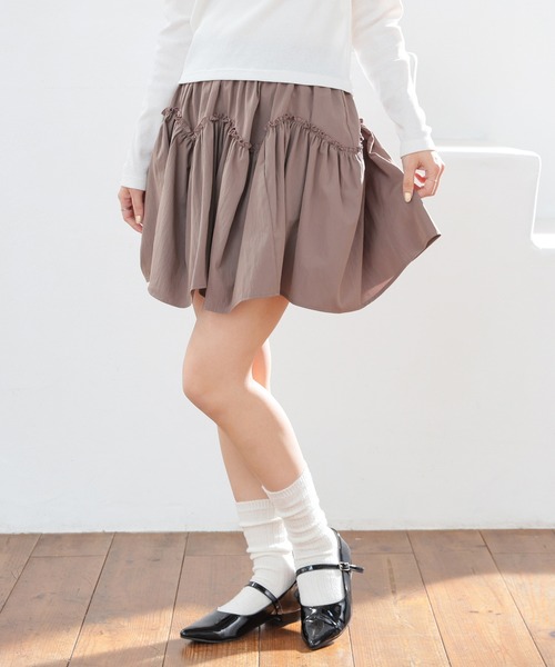 Honeys(ハニーズ)の「裏地パンツ付ミニスカート(スカート・キッズ・ブラック/ホワイト/ブラウン・S/M/L/150cm)」の19枚目の写真