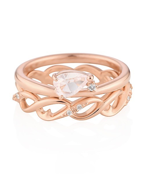 4℃（ヨンドシー）の「【Sakura Collection】シルバー リング（リング・レディース・ピンクゴールド・#10/#12）」の2枚目の写真
