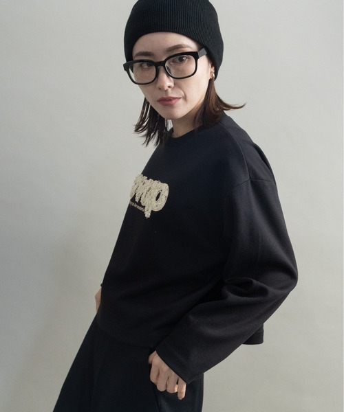 lodie（ロディ）の「ロゴモチーフ カットソー（Tシャツ/カットソー・レディース・アイボリー/ブラック/ブルー・FREE）」の7枚目の写真
