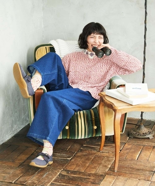 Jocomomola（ホコモモラ）の「カラーネップニットプルオーバー（ニット/セーター・レディース・レッド/ブルー・40）」の6枚目の写真