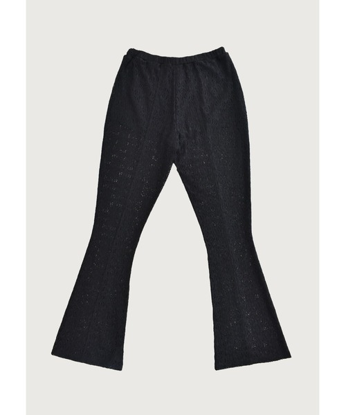 kiehtova（キエトヴァ）の「【kiehtova】LACE TEXTURE FLARE PANTS/レーステクスチャーフレアパンツ（その他パンツ・レディース・ホワイト/ブラック・FREE）」の8枚目の写真