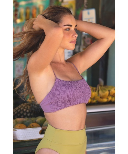 ALEXIA STAM（アリシアスタン）の「Charlie / クロップドキャミTOP（水着・レディース・ブルー系/ピンク系その他/ライトグリーン系/パープル系/ブラウン系その他・S/M/L）」の22枚目の写真
