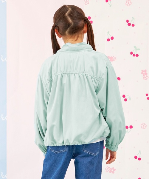 trois lapins kp（トロワラパンケーピー）の「【Trois Lapins】 タフタ ブルゾン（ブルゾン・キッズ・ネイビー/ミント・140cm/150cm/160cm/130cm/120cm）」の7枚目の写真