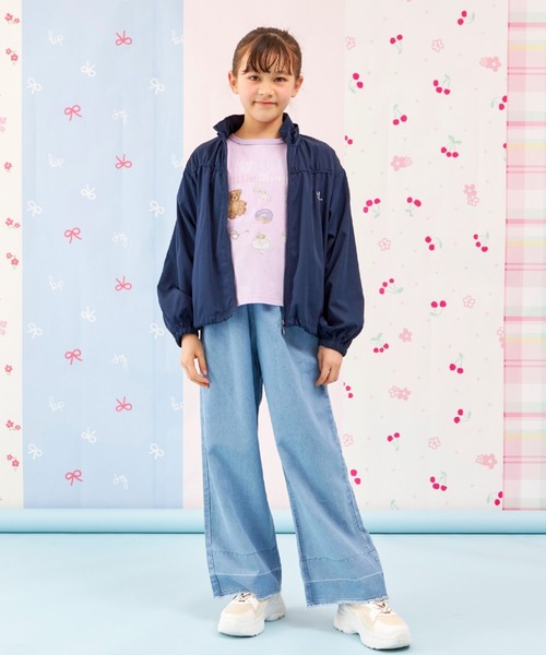 trois lapins kp（トロワラパンケーピー）の「【Trois Lapins】 タフタ ブルゾン（ブルゾン・キッズ・ネイビー/ミント・140cm/150cm/160cm/130cm/120cm）」の10枚目の写真
