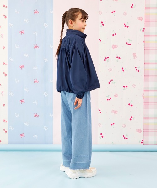 trois lapins kp（トロワラパンケーピー）の「【Trois Lapins】 タフタ ブルゾン（ブルゾン・キッズ・ネイビー/ミント・140cm/150cm/160cm/130cm/120cm）」の11枚目の写真