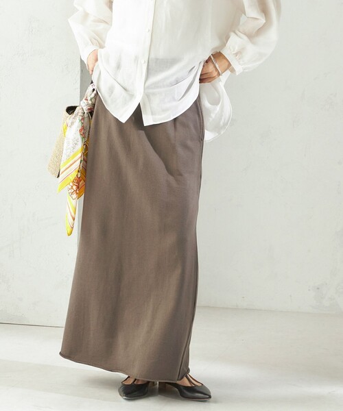 SLOANE(スローン)の「【SHIPS別注】SLOANE:〈手洗い可能〉マキシ丈 スカート(スカート・レディース・ブラウン/ネイビー・ONE SIZE)」の13枚目の写真
