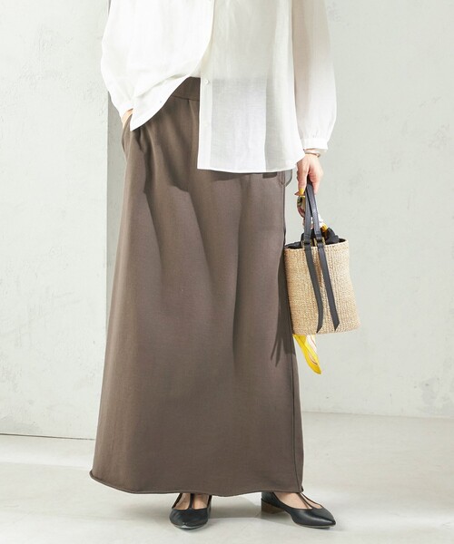 SLOANE(スローン)の「【SHIPS別注】SLOANE:〈手洗い可能〉マキシ丈 スカート(スカート・レディース・ブラウン/ネイビー・ONE SIZE)」の17枚目の写真