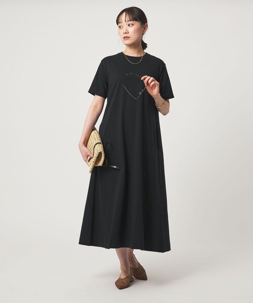 Champion（チャンピオン）の「【別注】＜Champion＞ショートスリーブ フレア Tシャツ ワンピース（ワンピース・レディース・ブラック/ネイビー/ナチュラル・FREE）」の5枚目の写真