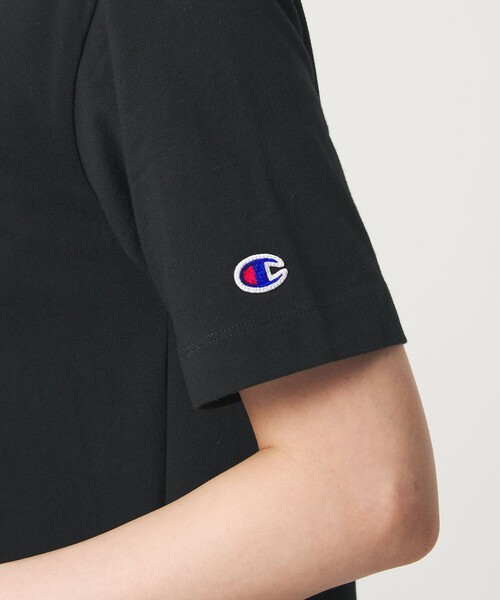 Champion（チャンピオン）の「【別注】＜Champion＞ショートスリーブ フレア Tシャツ ワンピース（ワンピース・レディース・ブラック/ネイビー/ナチュラル・FREE）」の17枚目の写真