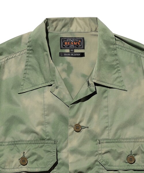 BEAMS PLUS(ビームスプラス)の「MIL-SHT NYCO Twill Pigment Print(シャツ/ブラウス・メンズ・グリーン系その他4/ネイビー・SMALL/X-LARGE/MEDIUM/LARGE)」の4枚目の写真