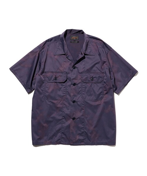 BEAMS PLUS(ビームスプラス)の「MIL-SHT NYCO Twill Pigment Print(シャツ/ブラウス・メンズ・グリーン系その他4/ネイビー・SMALL/X-LARGE/MEDIUM/LARGE)」の12枚目の写真