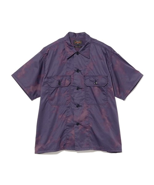 BEAMS PLUS(ビームスプラス)の「MIL-SHT NYCO Twill Pigment Print(シャツ/ブラウス・メンズ・グリーン系その他4/ネイビー・SMALL/X-LARGE/MEDIUM/LARGE)」の18枚目の写真