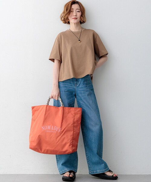23区（ニジュウサンク）の「スビンギザコットン フレア Tシャツ（Tシャツ/カットソー・レディース・ブラウン系/グレー系/ホワイト系/サックスブルー系・38）」の20枚目の写真