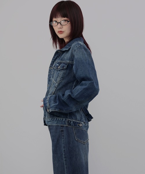 Ulysses(ユリシス)の「デニムセットアップ ジャケット×ストレートパンツ(セットアップ・レディース・ネイビー・L/M)」の7枚目の写真
