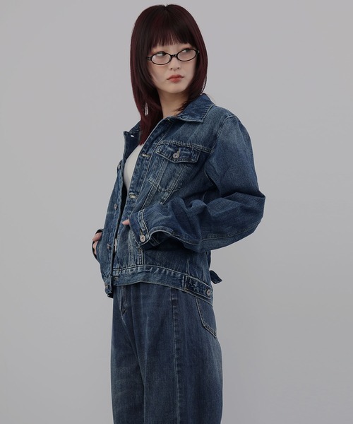 Ulysses(ユリシス)の「デニムセットアップ ジャケット×ストレートパンツ(セットアップ・レディース・ネイビー・L/M)」の8枚目の写真