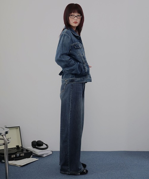 Ulysses(ユリシス)の「デニムセットアップ ジャケット×ストレートパンツ(セットアップ・レディース・ネイビー・L/M)」の11枚目の写真