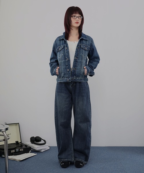 Ulysses(ユリシス)の「デニムセットアップ ジャケット×ストレートパンツ(セットアップ・レディース・ネイビー・L/M)」の12枚目の写真