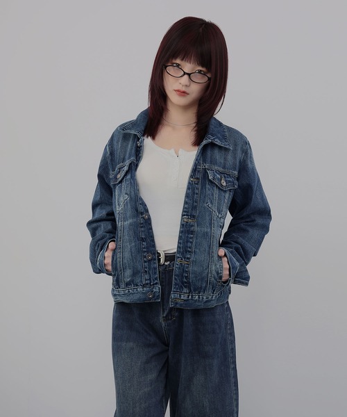 Ulysses(ユリシス)の「デニムセットアップ ジャケット×ストレートパンツ(セットアップ・レディース・ネイビー・L/M)」の13枚目の写真