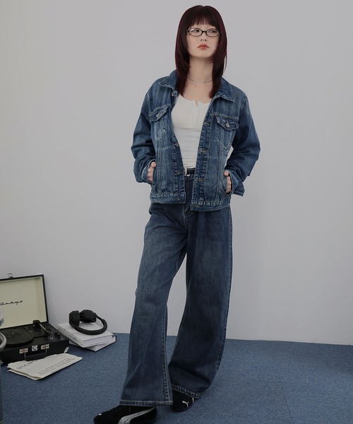 Ulysses(ユリシス)の「デニムセットアップ ジャケット×ストレートパンツ(セットアップ・レディース・ネイビー・L/M)」の15枚目の写真