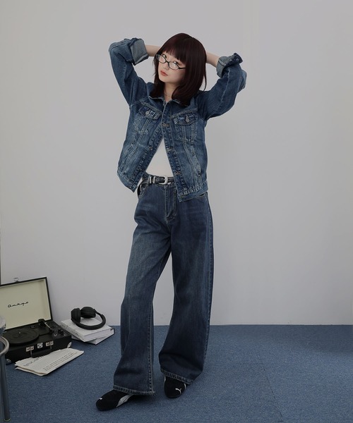 Ulysses(ユリシス)の「デニムセットアップ ジャケット×ストレートパンツ(セットアップ・レディース・ネイビー・L/M)」の20枚目の写真