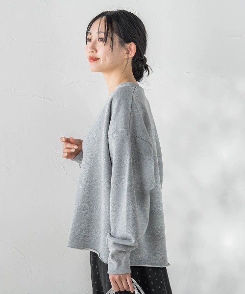 Droite lautreamont(ドロワットロートレアモン)の「裏毛Vネックカットソー≪手洗い可能≫(Tシャツ/カットソー・レディース・ブラウン・M)」の15枚目の写真