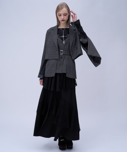 HARE（ハレ）の「トロミビスチェ(HARE)（その他トップス・レディース・ブラック/チェック・FREE）」の3枚目の写真