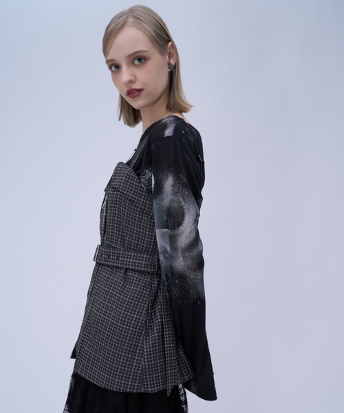 HARE（ハレ）の「トロミビスチェ(HARE)（その他トップス・レディース・ブラック/チェック・FREE）」の7枚目の写真