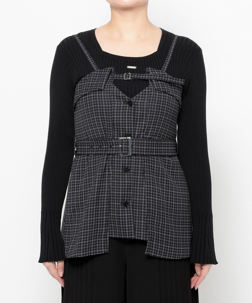 HARE（ハレ）の「トロミビスチェ(HARE)（その他トップス・レディース・ブラック/チェック・FREE）」の10枚目の写真