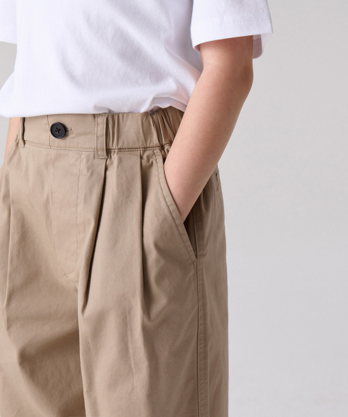 MUSINSA STANDARD KIDS（ムシンサスタンダードキッズ）の「コットンワイドバルーンバンディングパンツ[ベージュ]（その他パンツ・レディース・その他・150/100/110/120/130/140）」の4枚目の写真