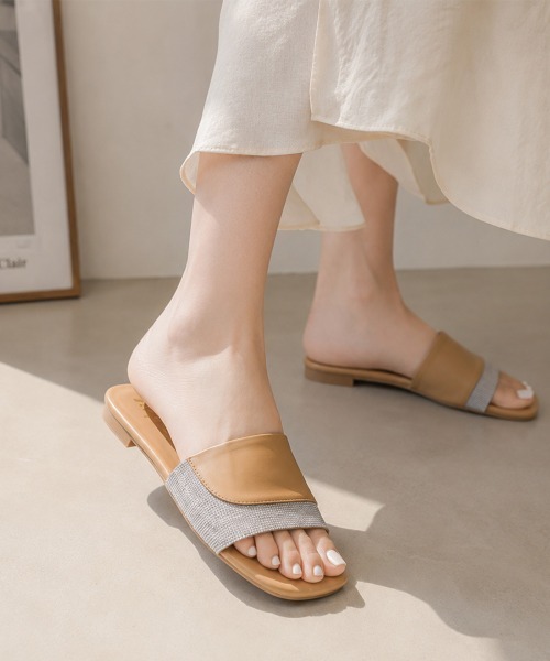 Miniministore（ミニミニストア）の「スクエアトゥ フラットサンダルレディース（サンダル・レディース・アイボリー/ホワイト/ベージュ/ブラック/ブラウン・24.5cm/23.5cm/23.0cm/22.5cm/24.0cm）」の14枚目の写真