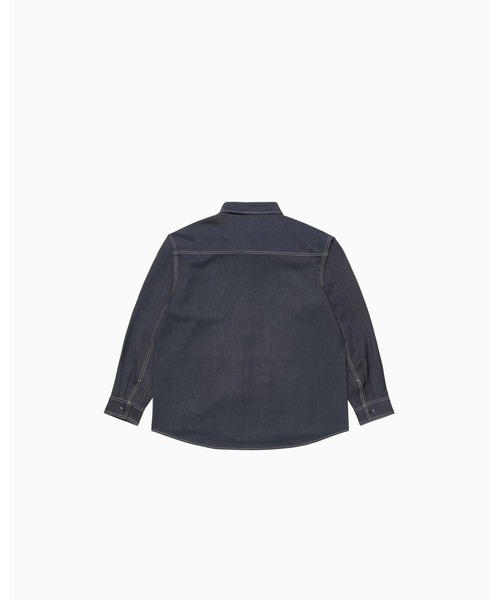 CONVERSE（コンバース）の「SYNTHETIC DENIM SHIRT M / シンセティックデニムシャツＭ（シャツ/ブラウス・メンズ・ネイビー・XL/L/M）」の2枚目の写真