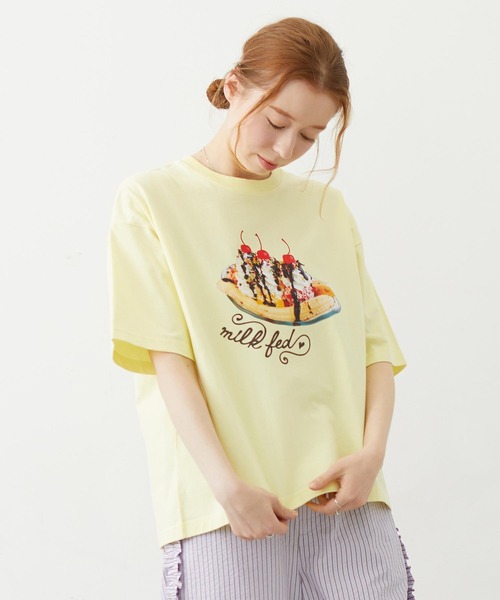 セール】BANANA SPLIT WIDE S/S TEE（Tシャツ/カットソー）｜MILKFED