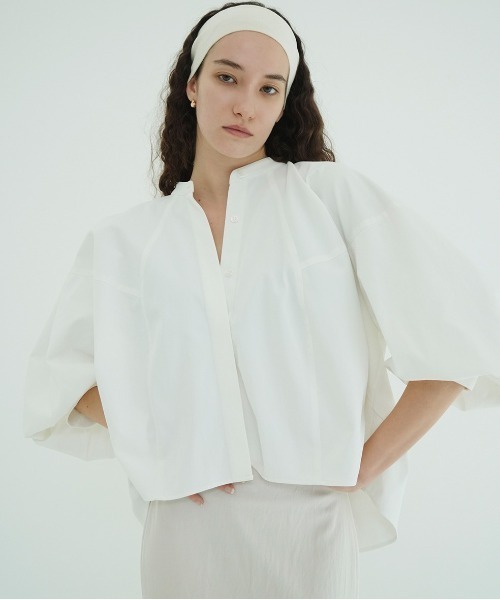 VOLUME SELEEVE STAND NECK SHIRTS（シャツ/ブラウス）｜CLANE（クラネ
