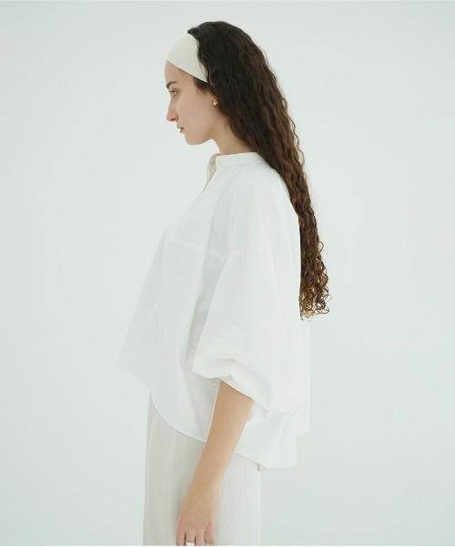 VOLUME SELEEVE STAND NECK SHIRTS（シャツ/ブラウス）｜CLANE（クラネ