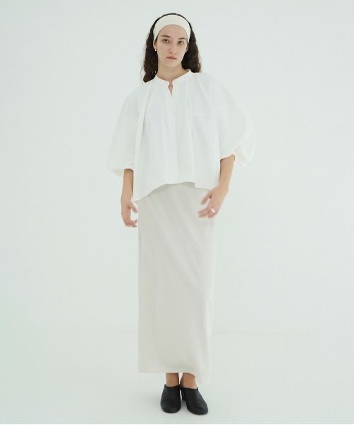 VOLUME SELEEVE STAND NECK SHIRTS（シャツ/ブラウス）｜CLANE（クラネ