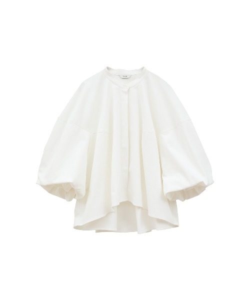 CLANE（クラネ）の「VOLUME SELEEVE STAND NECK SHIRTS（シャツ/ブラウス・レディース・ホワイト/サックスブルー・1/2）」の5枚目の写真